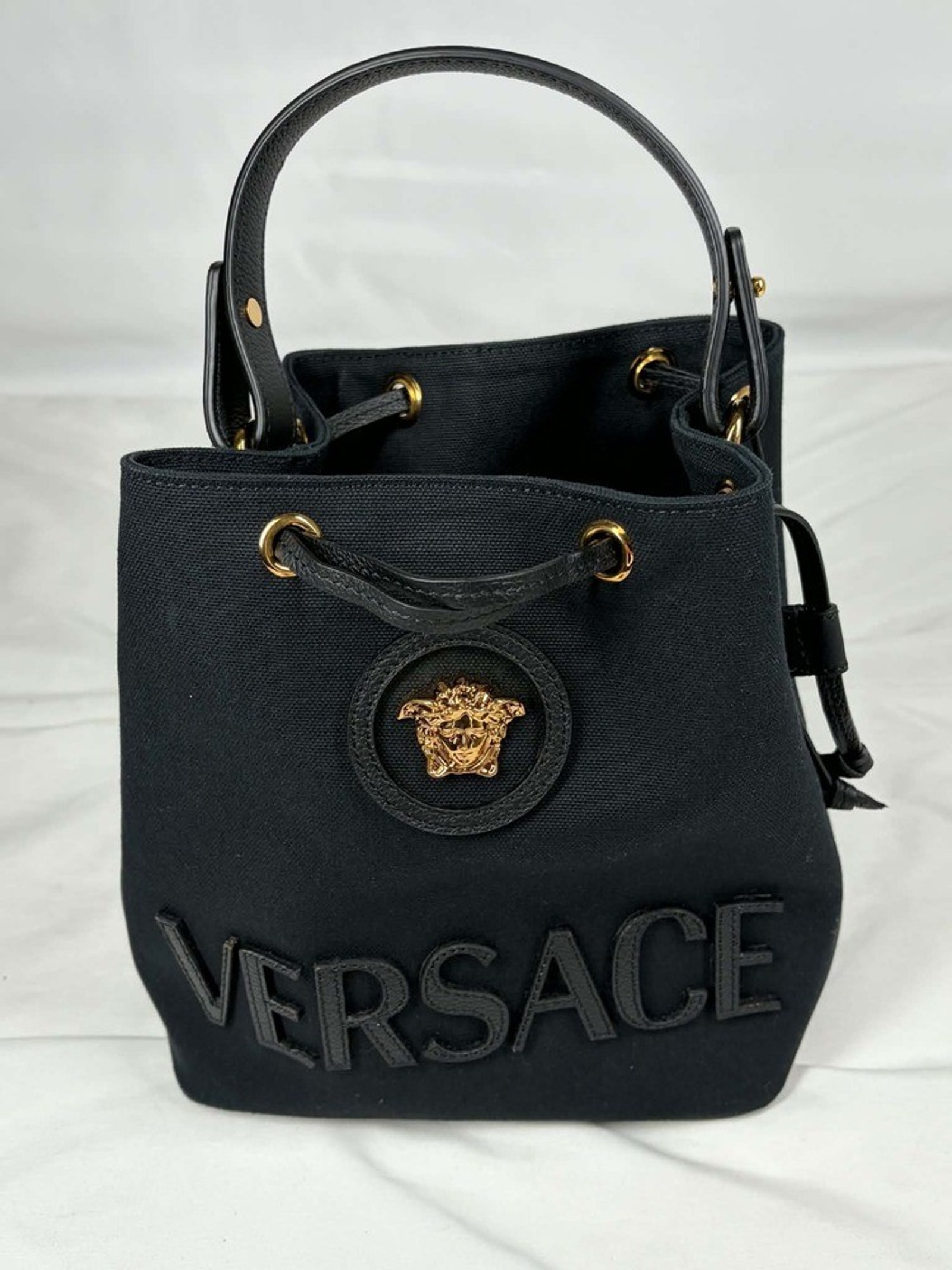 Versace La Medusa Canvas Bucket Bag Spb Ja-366586